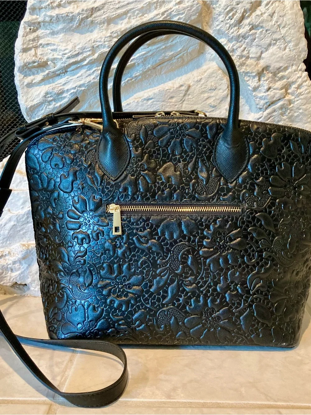 NWT PERSAMAN New York satchel/ convertible crossbody